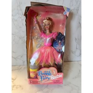 1998 Barbie Bubble Fairy Doll New In Box Shakes Lots of Bubbles Toy